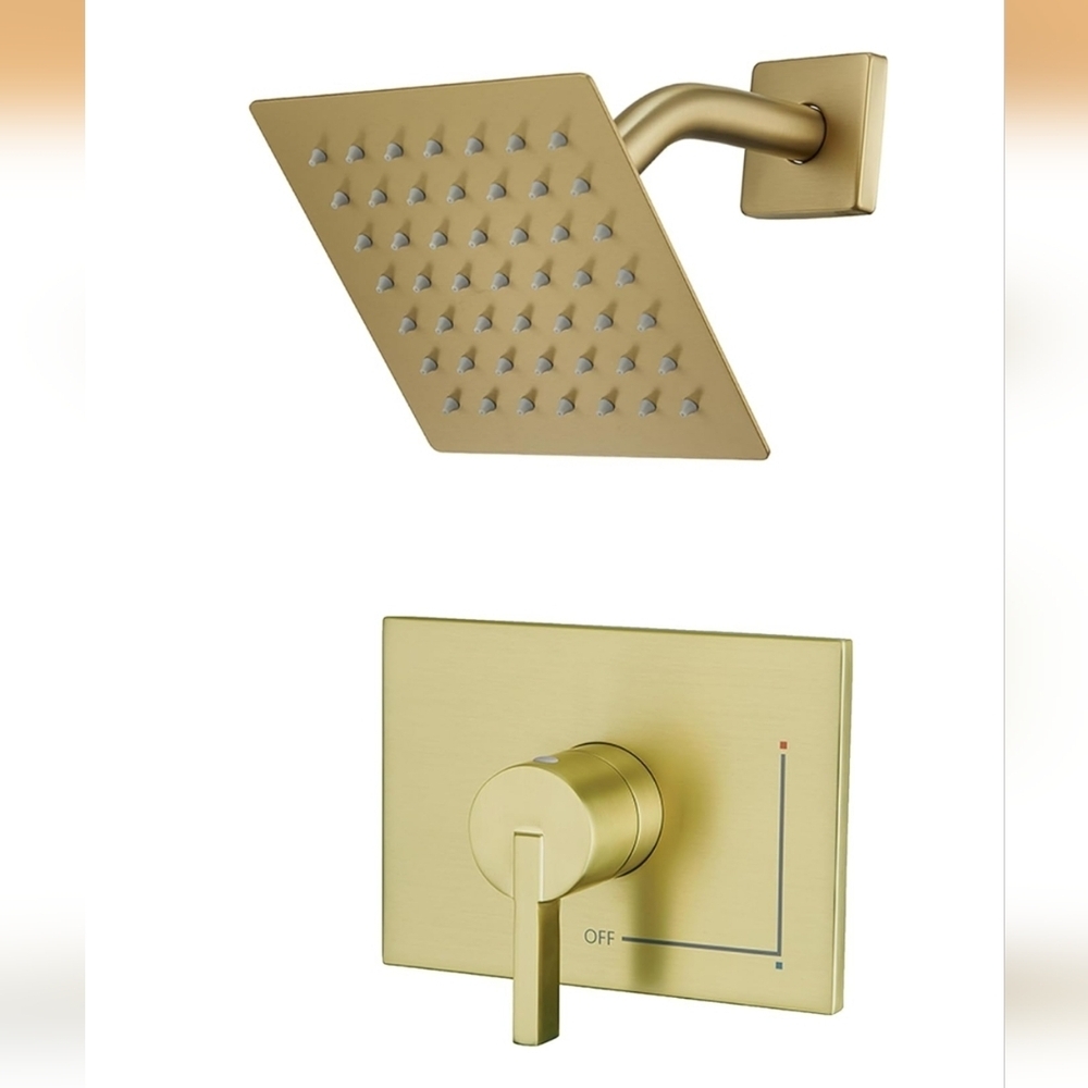 6" Gold Shower Faucet